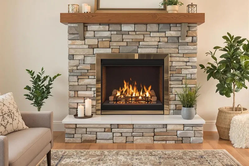 cheminée rustique relooker une cheminée avant après