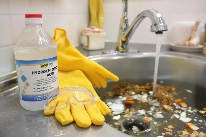 Combien de temps laisser agir acide chlorhydrique canalisation?