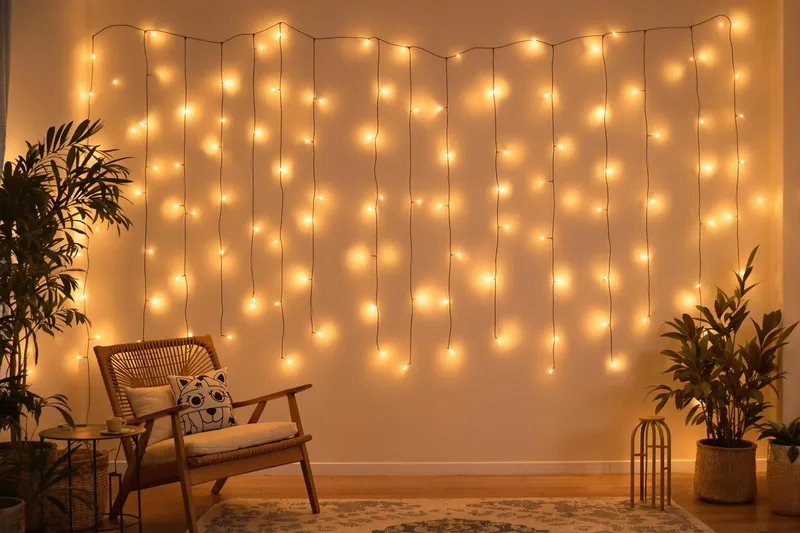 Comment accrocher une guirlande lumineuse au mur sans trou ?