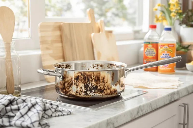 Comment enlever le brulé dans une casserole en inox