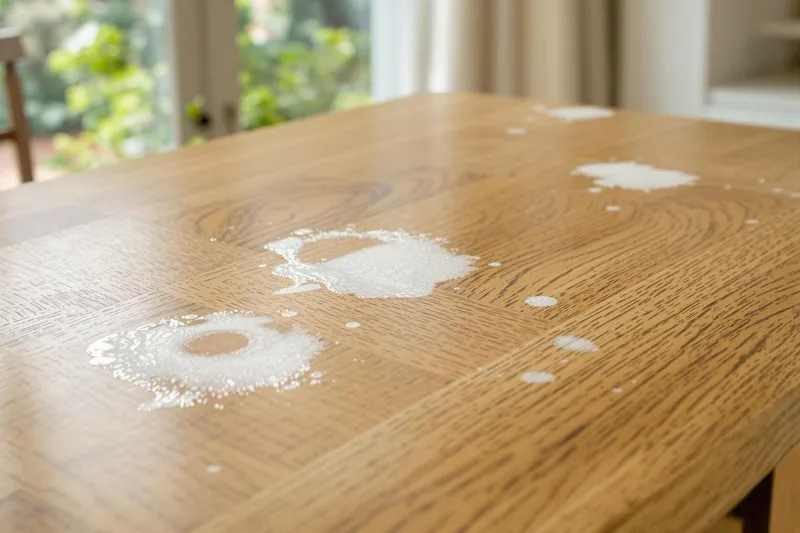 Comment enlever une tache d'eau sur un meuble en chêne ?