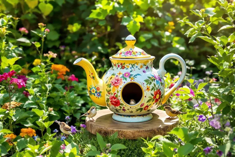 Comment fabriquer un nichoir unique pour attirer les oiseaux avec des objets chinés ?