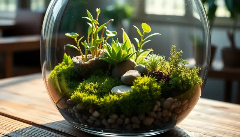 Créer un terrarium : guide complet pour un mini-écosystème réussi