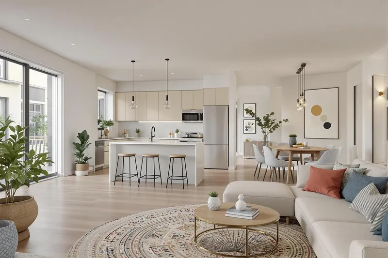 Aménager cuisine salle à manger et salon dans la même pièce