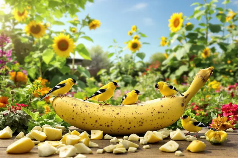 Découvrez comment la banane transforme votre jardin en paradis pour les chardonnerets