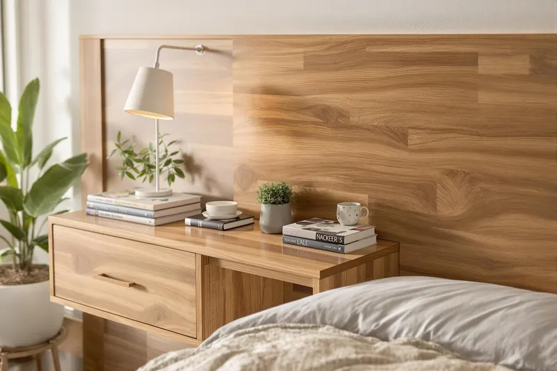Comment fabriquer une tête de lit en bois avec chevet intégré ?