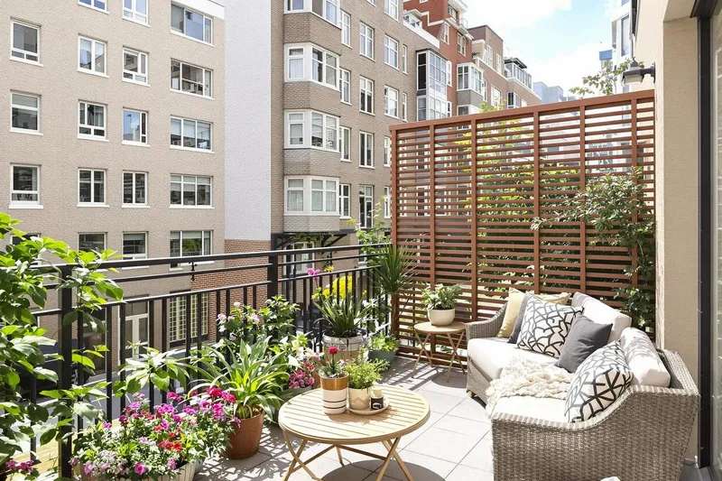 Hauteur brise vue plongeante cacher vis a vis plongeant immeuble