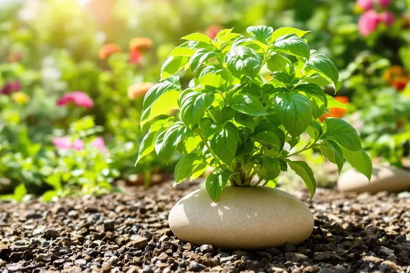 Le secret des vieux jardiniers : pourquoi mettent-ils une pierre sous le basilic ?