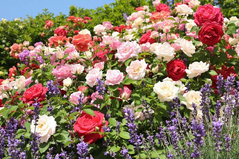 Le secret d'un jardin florissant : plantez de la lavande près de vos rosiers et voyez la magie opérer !