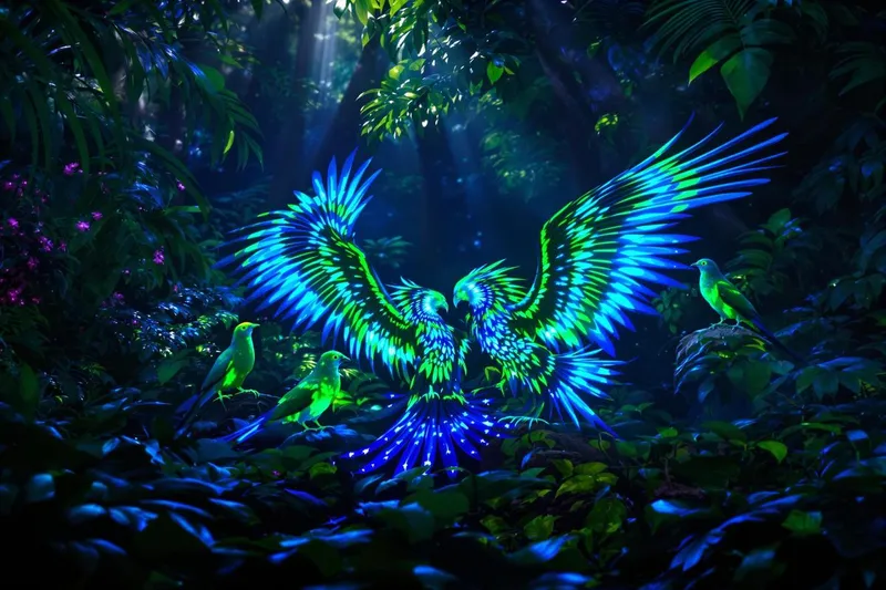 Le secret lumineux des oiseaux de paradis : quand la nature se pare de biofluorescence