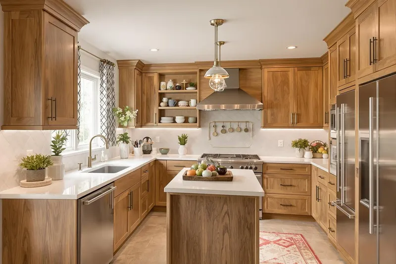 Comment moderniser relooker une cuisine rustique en chêne sans la peindre ?