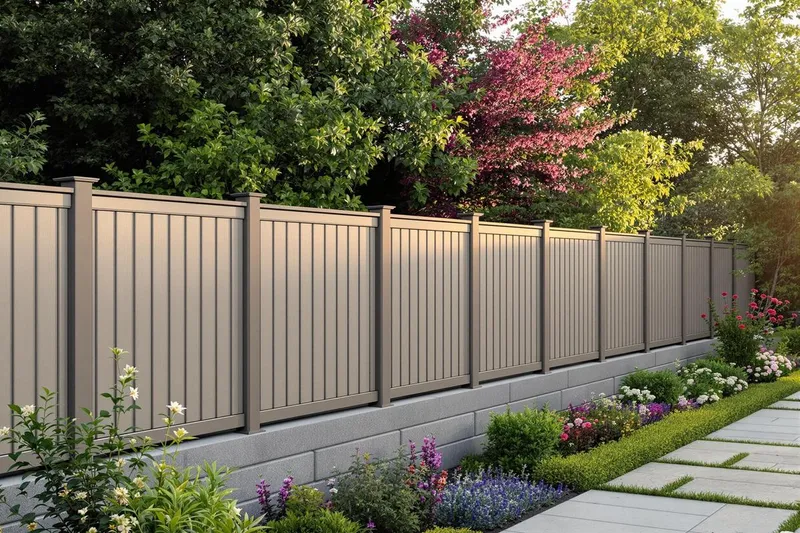 Poser une clôture rigide avec soubassement