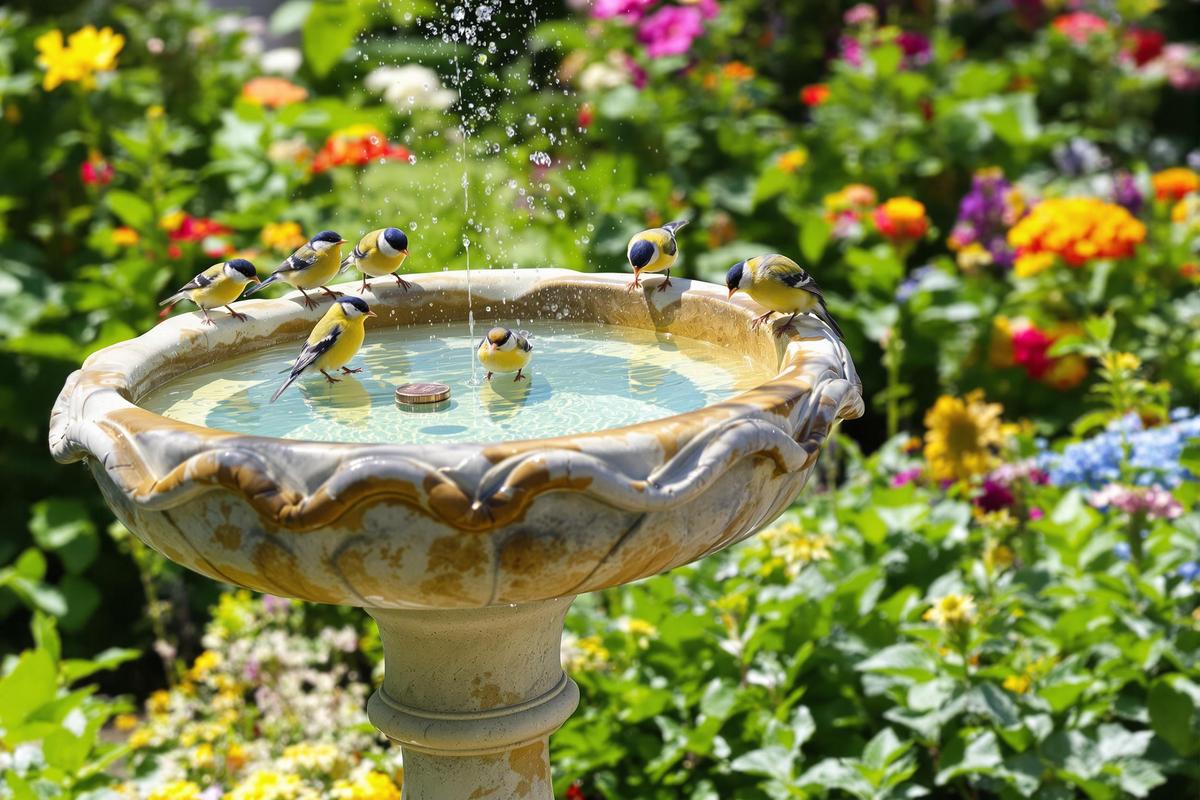 Depuis qu’il a mis une pièce de 5 centimes dans son jardin, les mésanges affluent en masse